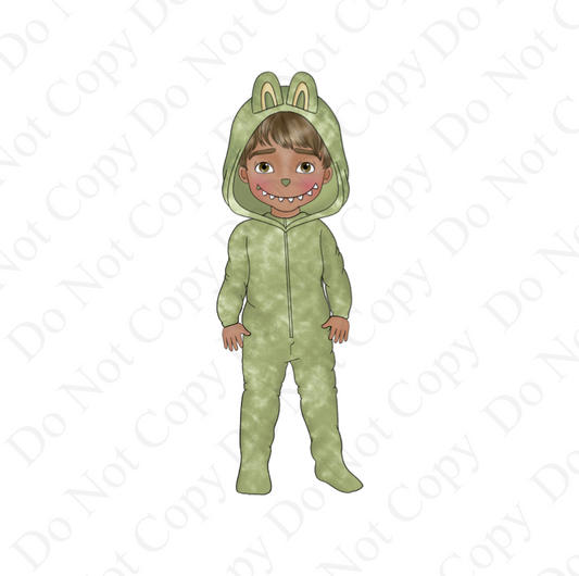 DTF Fabric -  Green Boy Monster Dolly