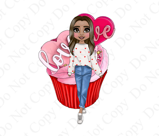 UV Love Cupcakes Dolly