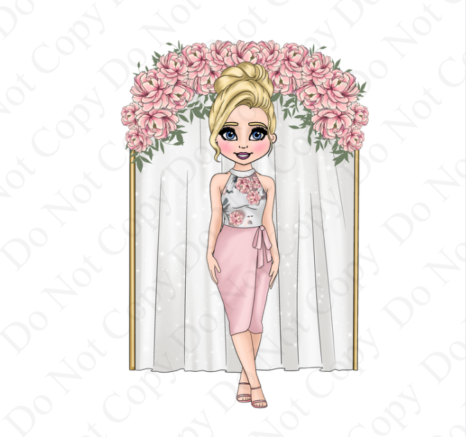 DTF Fabric - Flower Arch Dolly