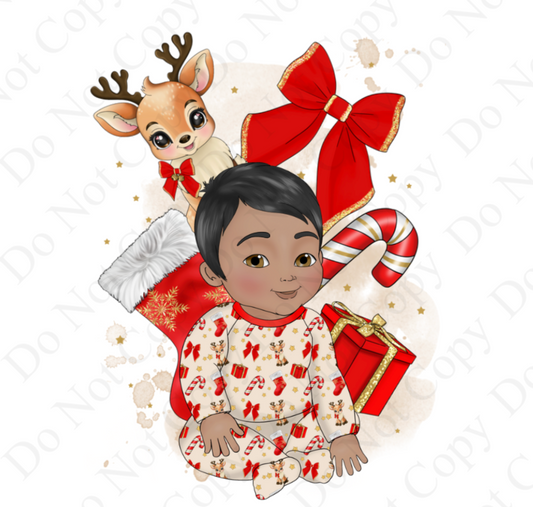 DTF Fabric - Prancer Baby Boy Dolly