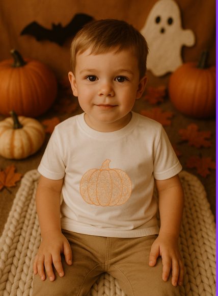 DTF Fabric - Lace Effect - Orange Pumpkin