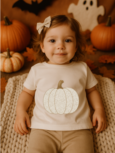 DTF Fabric - Lace Effect - Pumpkin