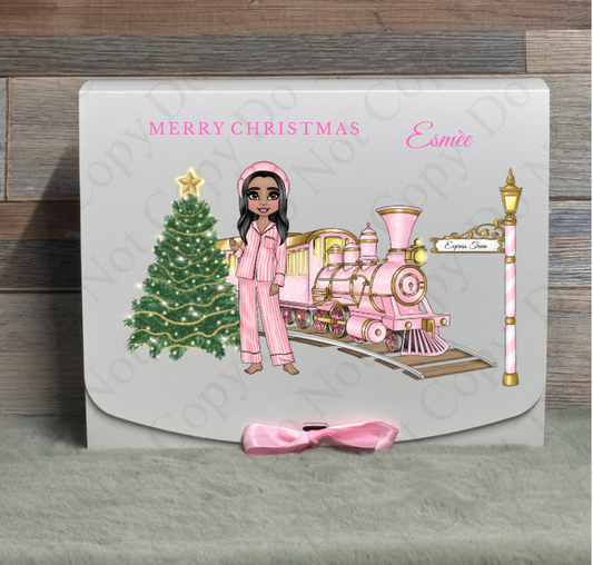 Dolly Gift Box - Female  -Pink Train (Name with Wording Optional)