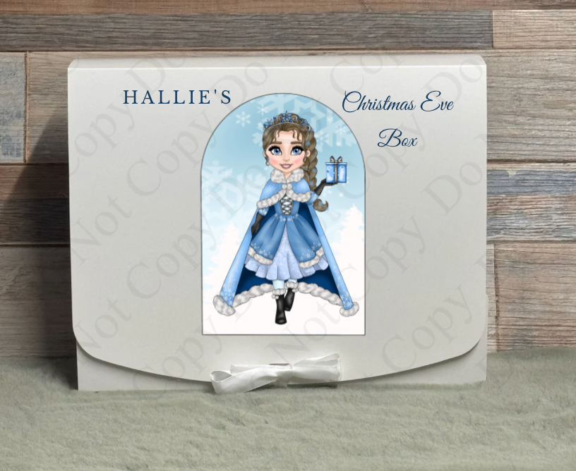 Dolly Gift Box - Blue Snow Princess (Name with Wording Optional)