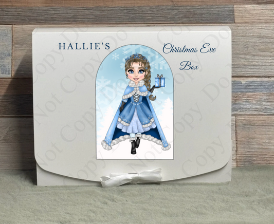 Dolly Gift Box - Blue Snow Princess (Name with Wording Optional)