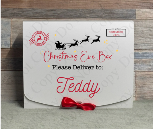 Please Deliver to Christmas Eve Box - (With Optional Name and Wording)