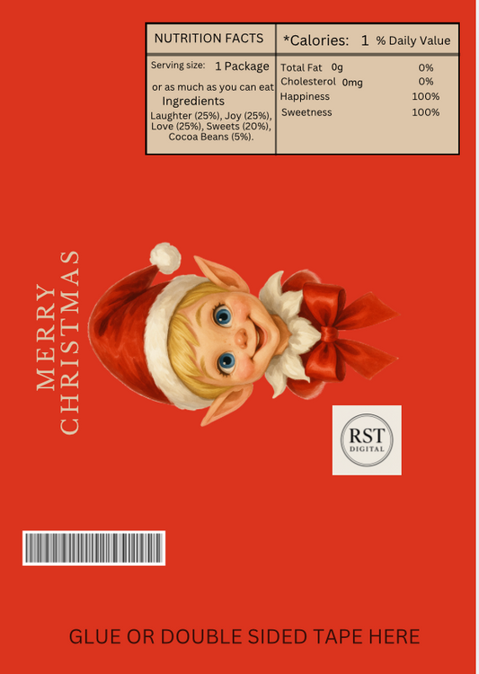 Chocolate Wrapper - Elf Head Blond hair/Light Skin