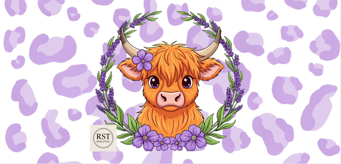 UV DTF - RST Purple Highland Cow
