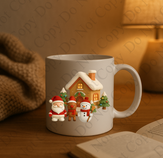 UV - 3D Stanta and Friends with Cottage