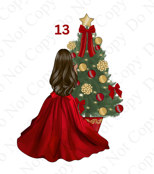 UV - Christmas Tree Back Dolls (Dresses 13 - 24)