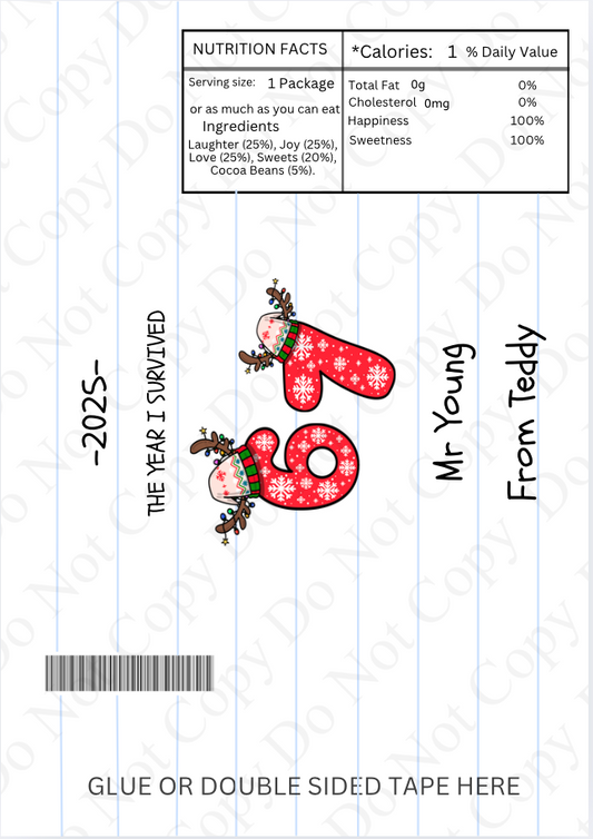 Chocolate Wrapper - The Year I Survived 6 7 (Six Seven)