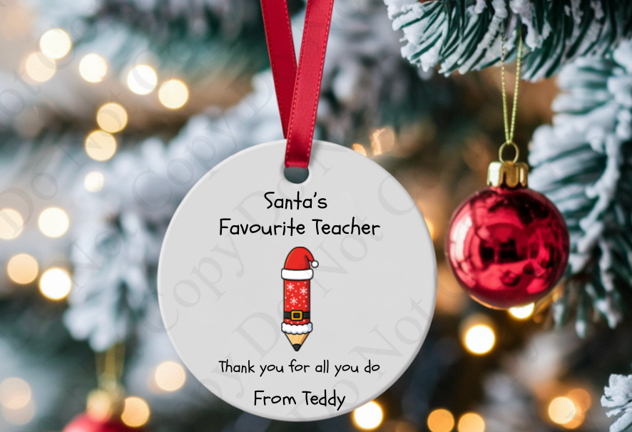 UV Santa's Favourite Teacher - Pencil