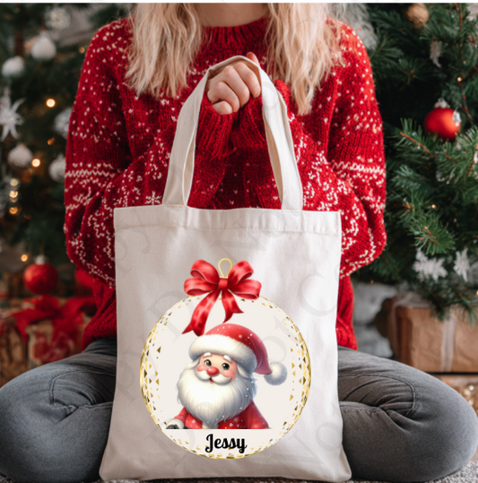 DTF Fabric - Santa in Bauble