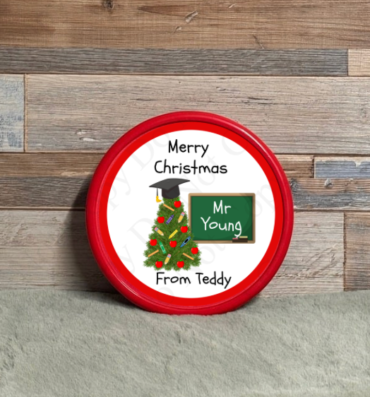 Chocolate Tub Sticker - Teacher Tree