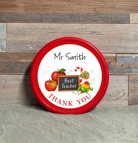 Chocolate Tub Sticker - Thank You