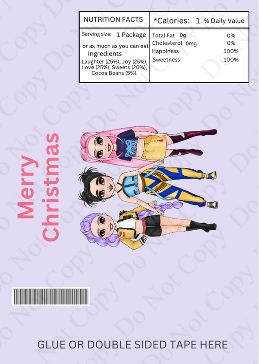 Chocolate Wrapper - All 3 Dollys (Rumi, Zoey, Mira)