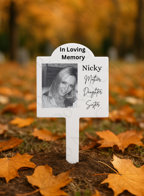 White Grave Marker ( can be sublimated on)