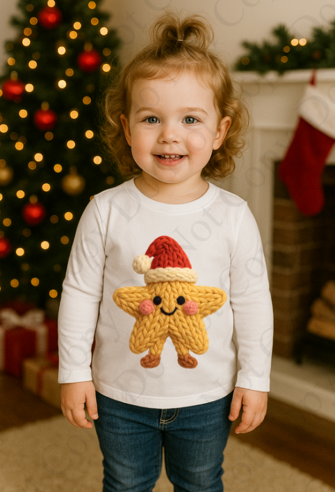 DTF Fabric - Christmas Star (Yarn Style)