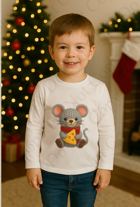 DTF Fabric - Mouse (Yarn Style)