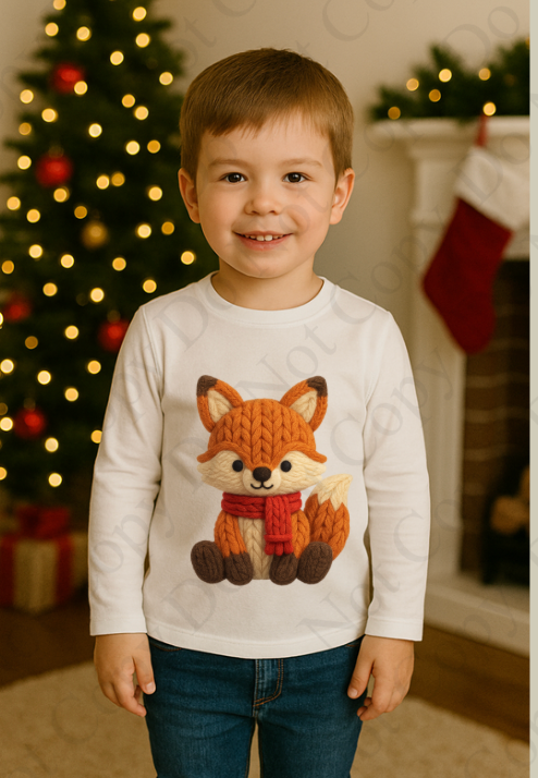 DTF Fabric - Fox (Yarn Style)