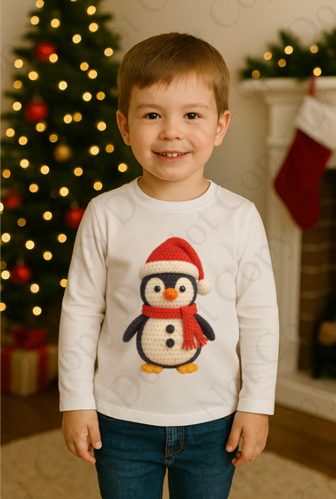 DTF Fabric - Penguin (Yarn Style)