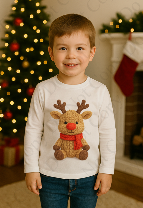 DTF Fabric - Reindeer (Yarn Style)