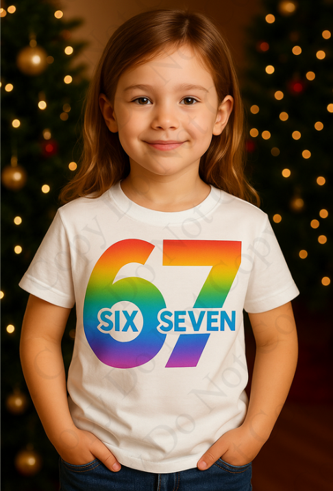 DTF Fabric - Rainbow 6 7 (Six Seven)