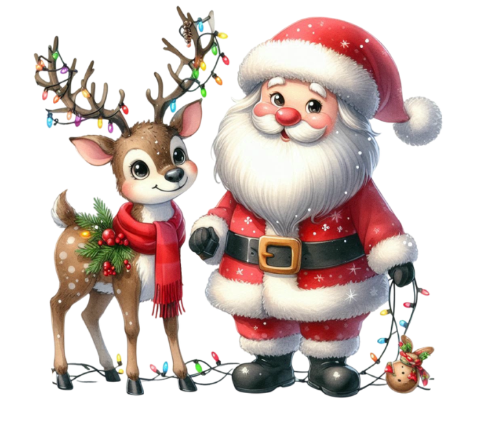 UV - Christmas Santa with Reindeer