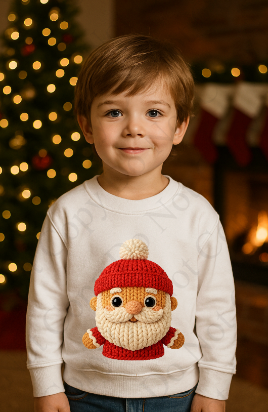 DTF Fabric - Shiny Eyes Santa