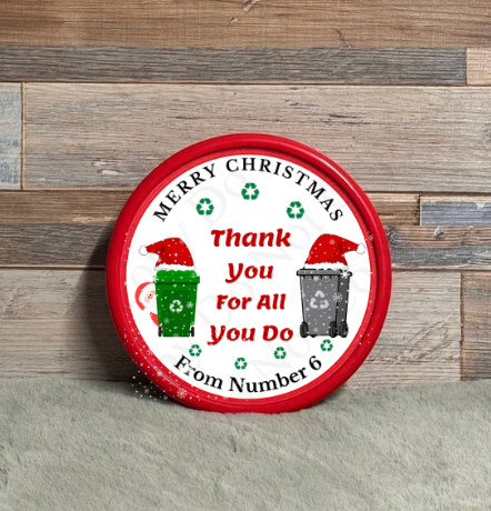 Chocolate Tub Sticker - Bin Collection