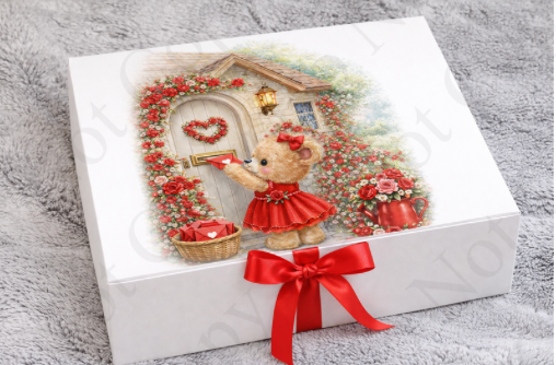 UV - RST Valentines Red Girl Bear - Posting Letter