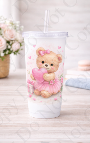 UV - RST Valentines Pink Girl Bear - With Heart