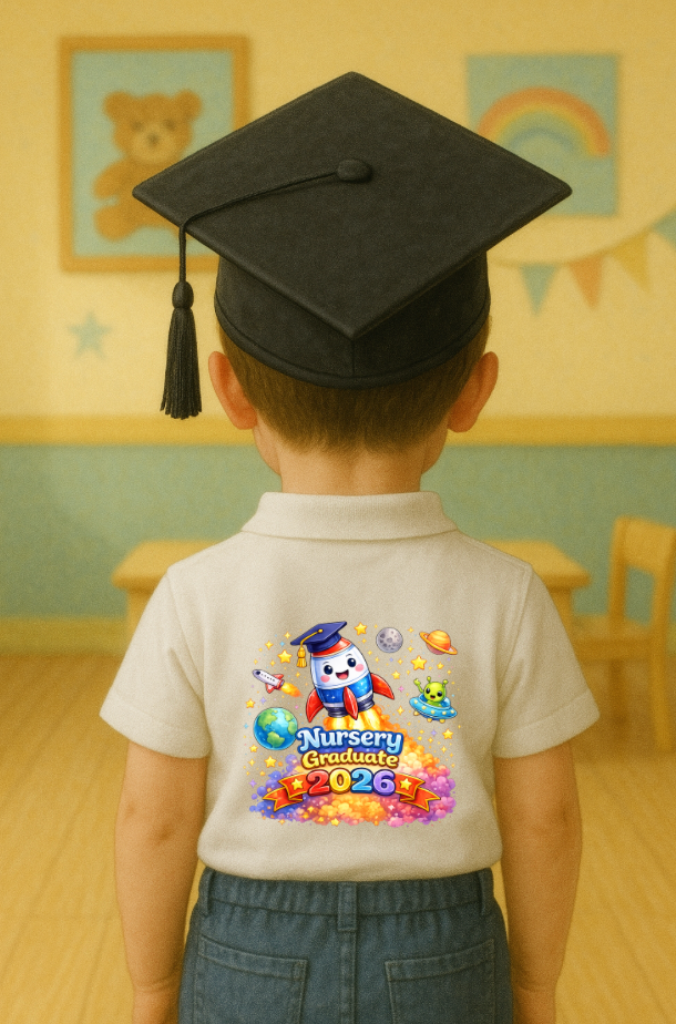 DTF Fabric - Nursery Graduation Rocket