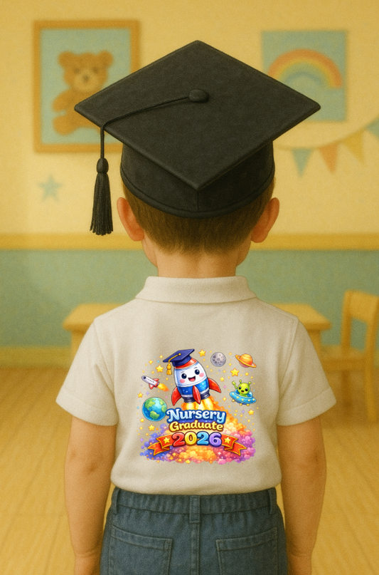 DTF Fabric - Nursery Graduation Rocket