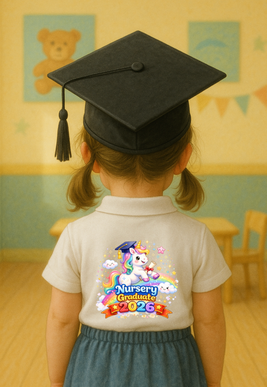 DTF Fabric - Nursery Graduation Unicorn