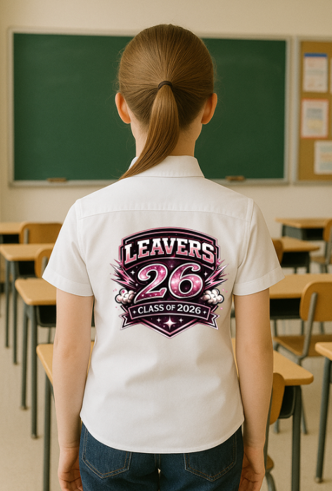 DTF Fabric - Leavers 2026 Pink