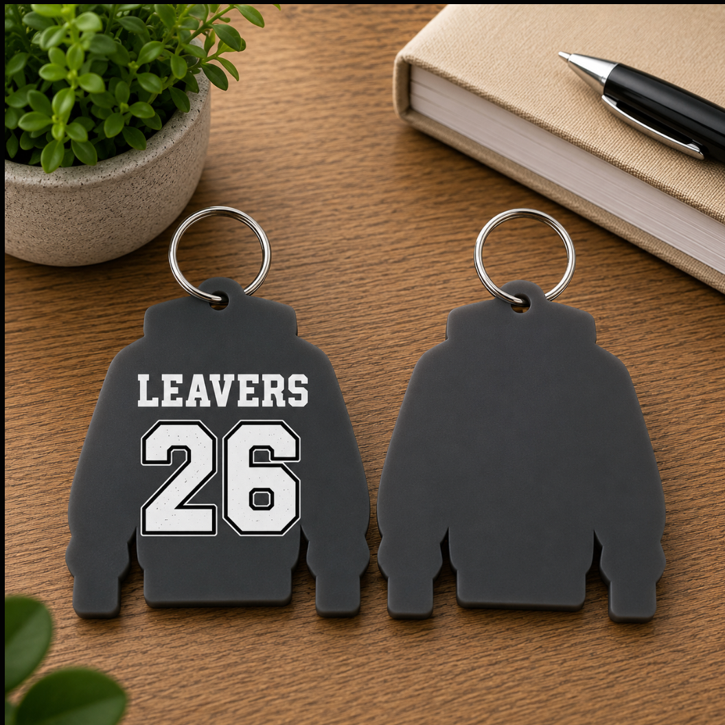 Acrylic 2026 Leavers Hoodie Plaque & Keyring Set (different colour options)