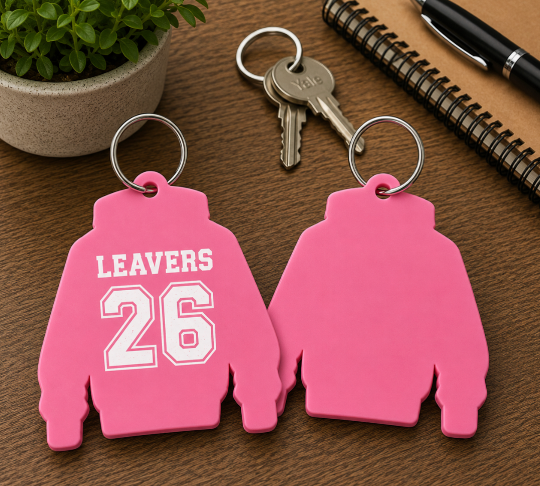 Acrylic 2026 Leavers Hoodie Plaque & Keyring Set (different colour options)
