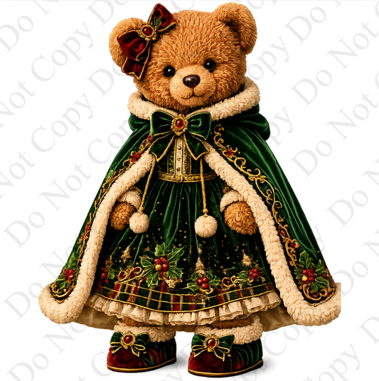Digital Download - Girl Bear in Green Clothing