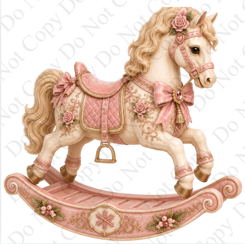 Digital Downloads - Pink Rocking Horse