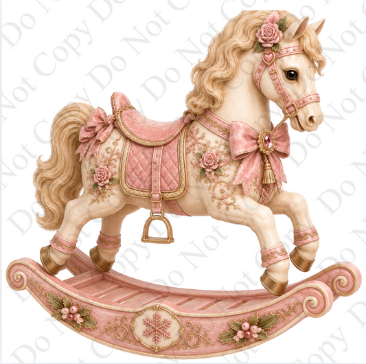 Digital Downloads - Pink Rocking Horse