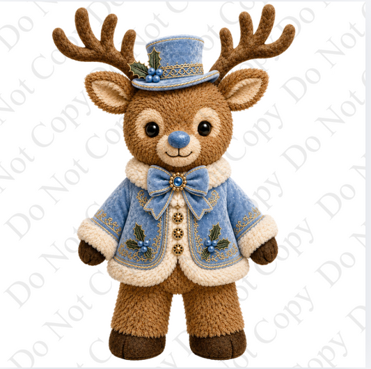 Digital Download - Blue Boy Reindeer