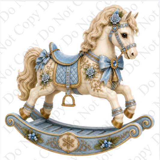 Digital Download - Blue Rocking Horse