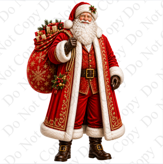Digital Download - Bright Red Santa