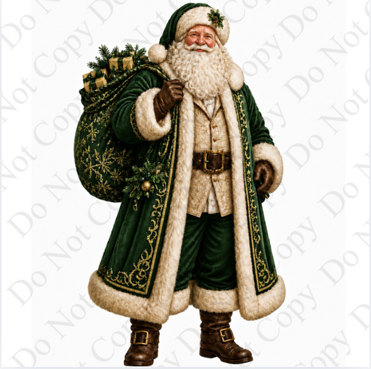 Digital Download - Dark Green Santa