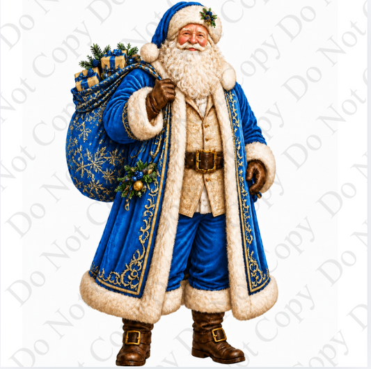 Digital Download - Bright Blue Santa