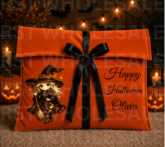 DTF Characters and Writing for Halloween Envelope Bags