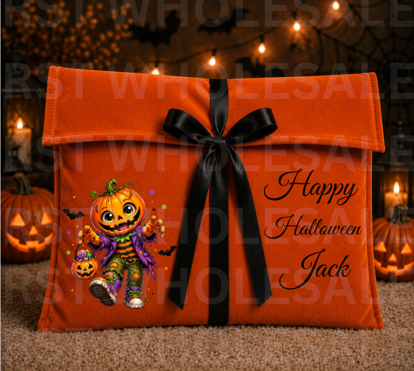 DTF Characters and Writing for Halloween Envelope Bags