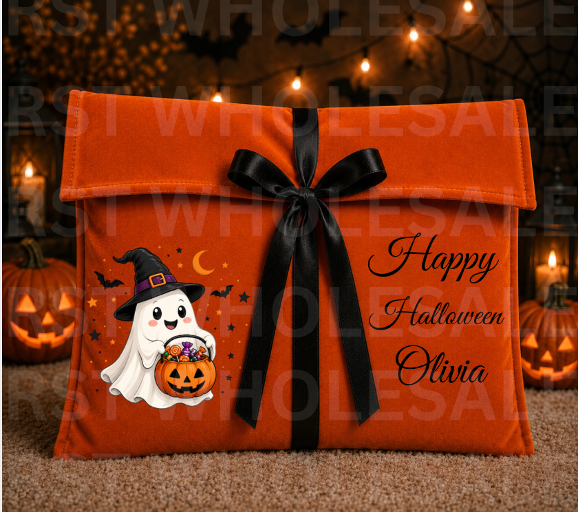 DTF Characters and Writing for Halloween Envelope Bags
