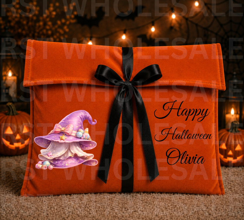 DTF Characters and Writing for Halloween Envelope Bags